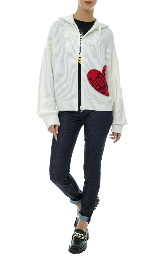 LOVE MOSCHINO-Bluza cu aspect tricotat